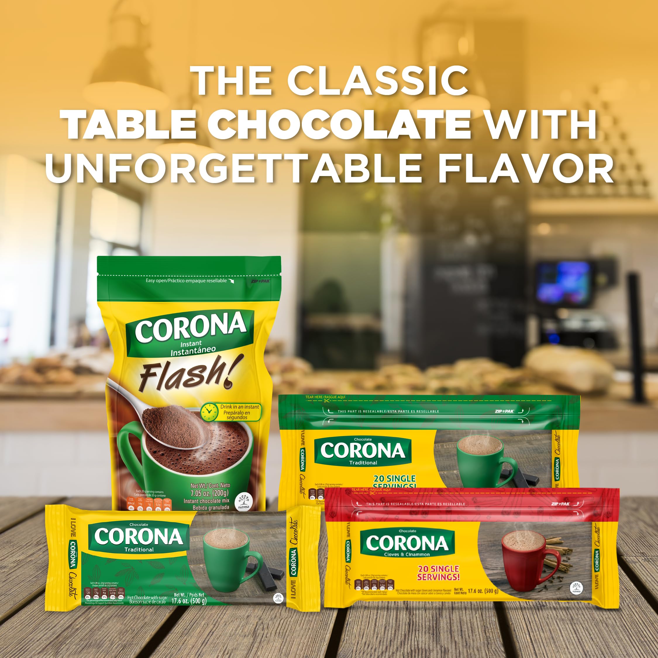 Premium Corona, Cloves & Cinnamon Dark Chocolate Tablets - 17.6 oz (500g) Pack of 1 | Gourmet Baking & Dessert Ingredient | Perfect for Hot Chocolate, Baking & Gift Giving