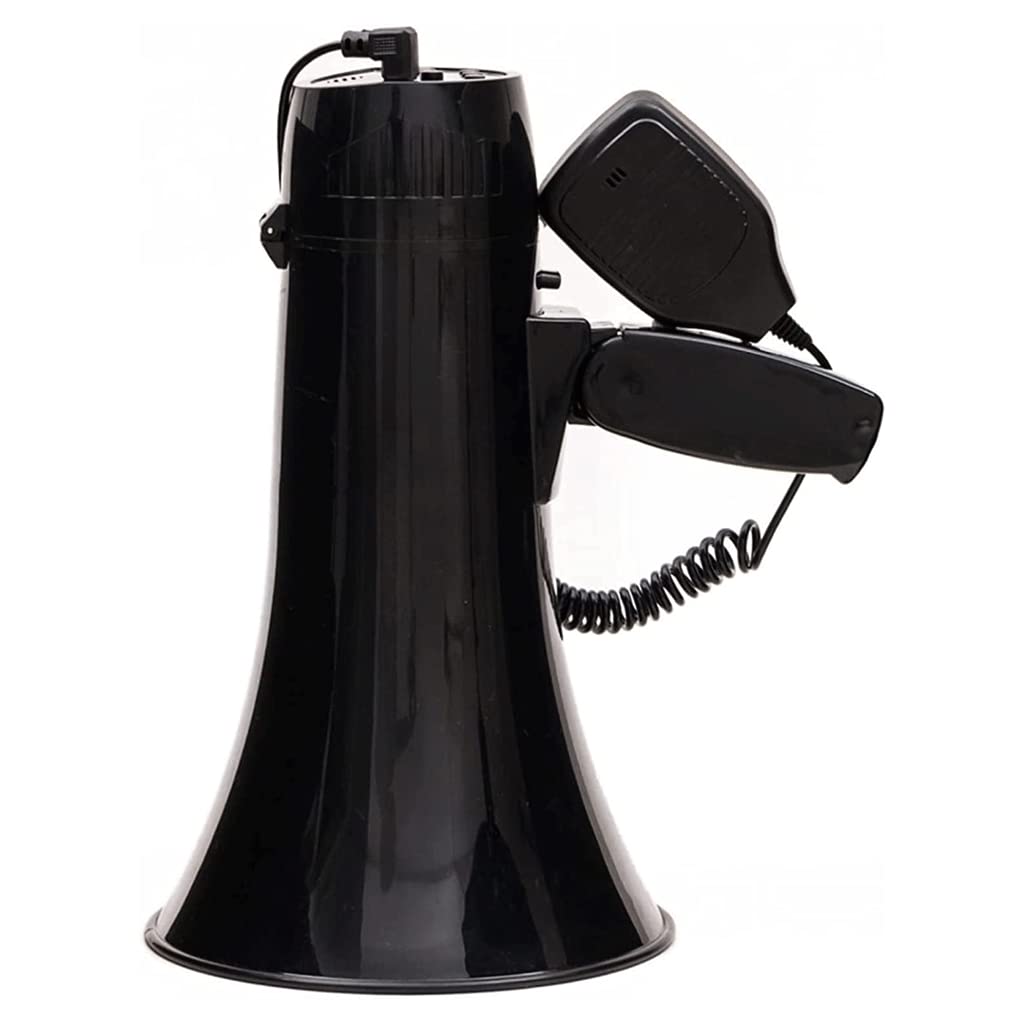 Portable Megaphone with Detachable Microphone - USB Rechargeable Loud Speaker for Indoor & Outdoor Use - Clear Sound for Events, Sports, and Emergency Situations