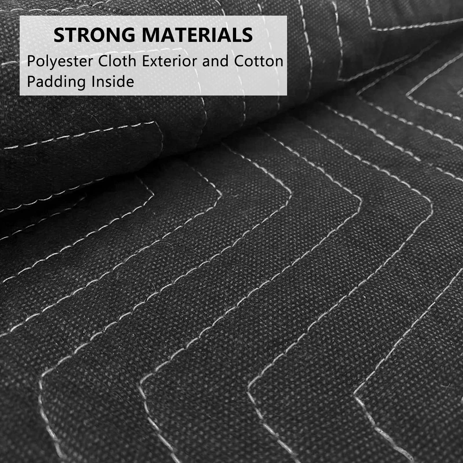 YXX Heavy Duty Moving Blankets - 4 Pack Thick Black Furniture Pads for Packing, Shipping & Protection (72