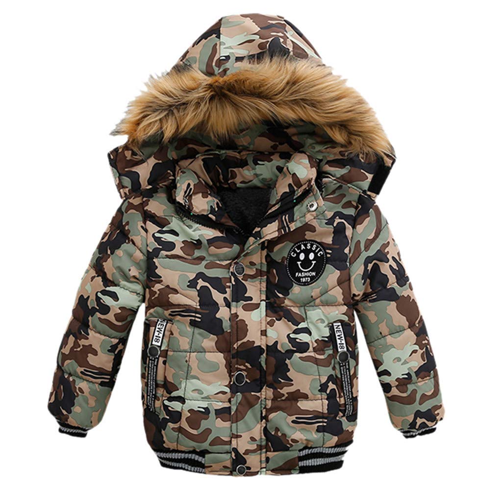 Kids Winter Warm Hooded Jacket - Cozy Boys Coat for Cold Weather | Outdoor Play & School Wear