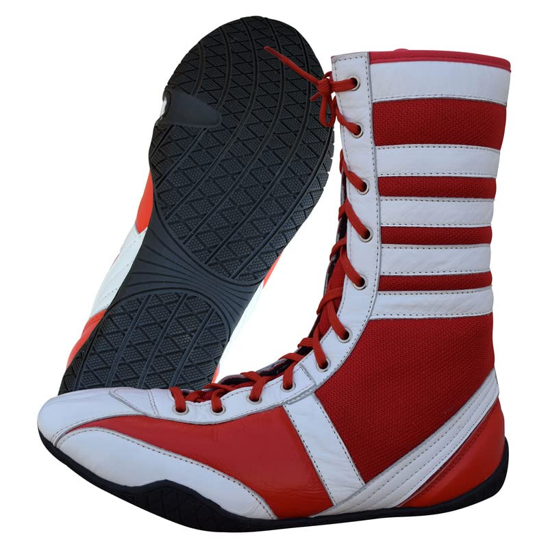Professional Boxing & Wrestling Shoes for Men & Women - Breathable, Non-Slip Rubber Sole, Lightweight Training Shoes for Adults & Youth - Perfect for Boxing Gyms, MMA Training & Martial Arts Practice