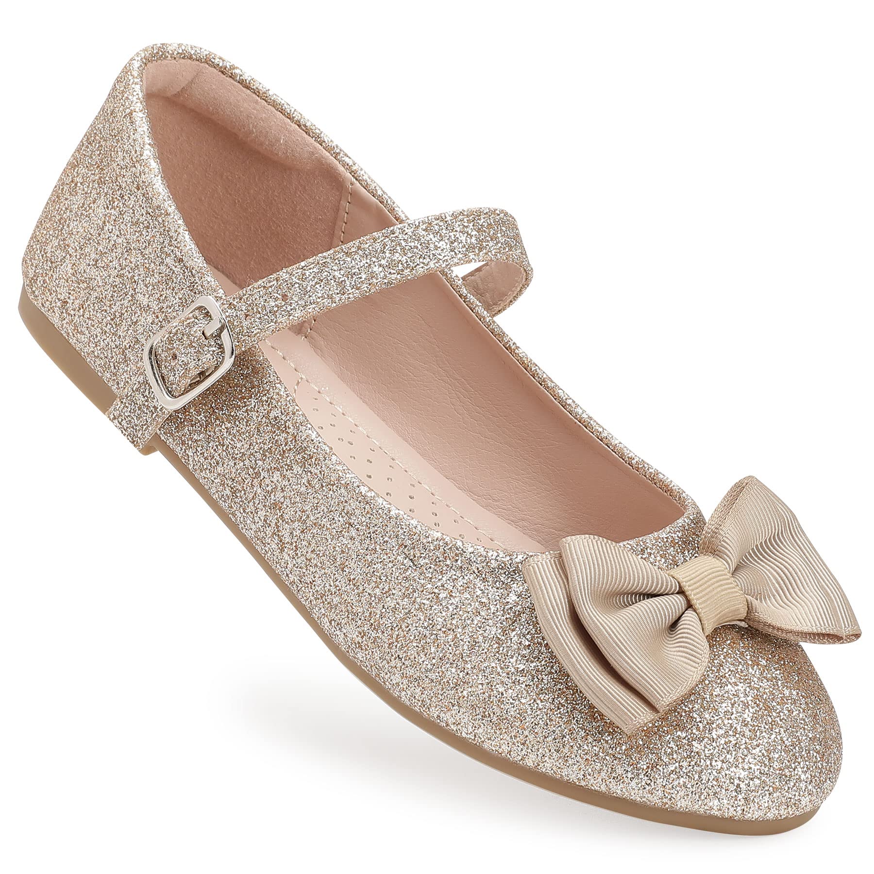 Trary Girls Mary Jane Ballet Flats - Cute Princess Shoes for Toddler, Little & Big Kids - Perfect for School, Wedding & Party Occasions | Comfortable Dress Shoes for Girls