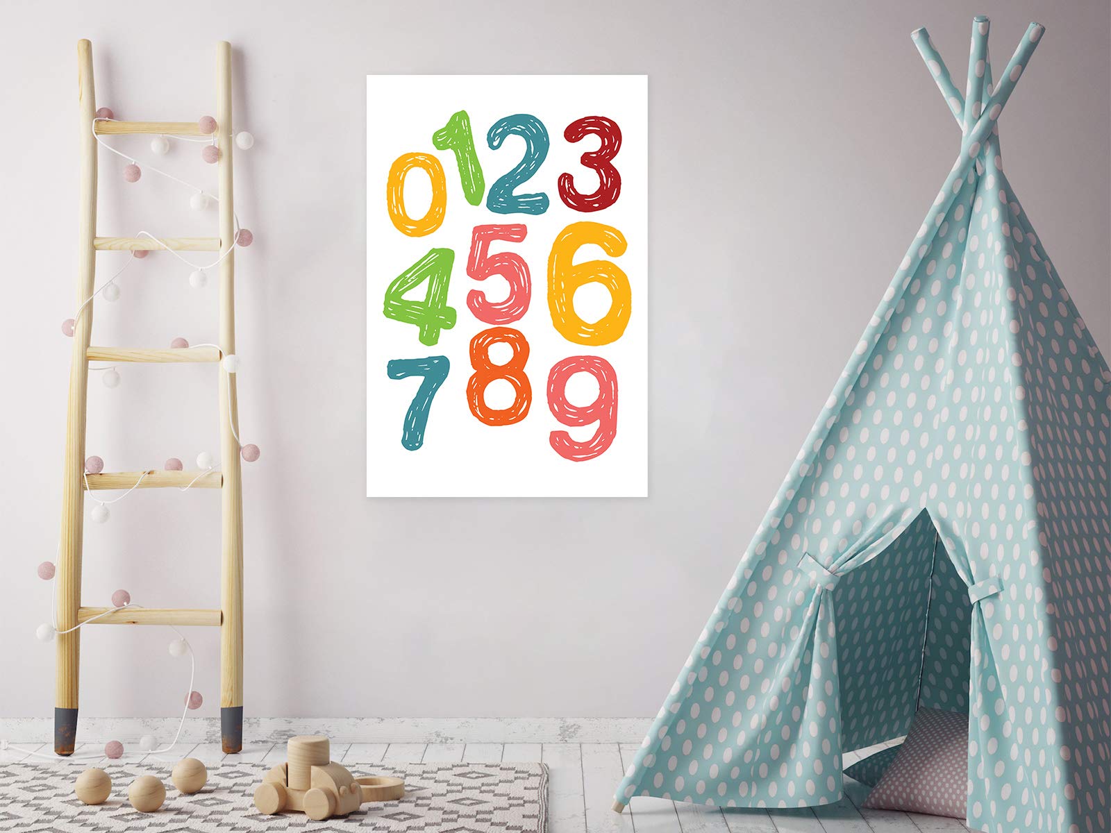 Festive Christmas Sweater for Women | Nursery Room Wall Art Decor | Funny Numbers Kids Poster Print 8