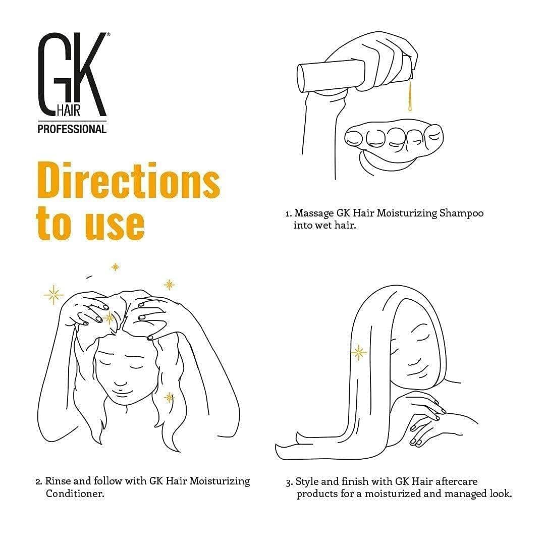 GK HAIR Global Keratin Balancing & Moisturizing Shampoo and Conditioner Set (10.1 Fl Oz Each) - Hydrating Hair Care for Dry, Damaged Hair - Perfect for Salon-Quality Treatment at Home