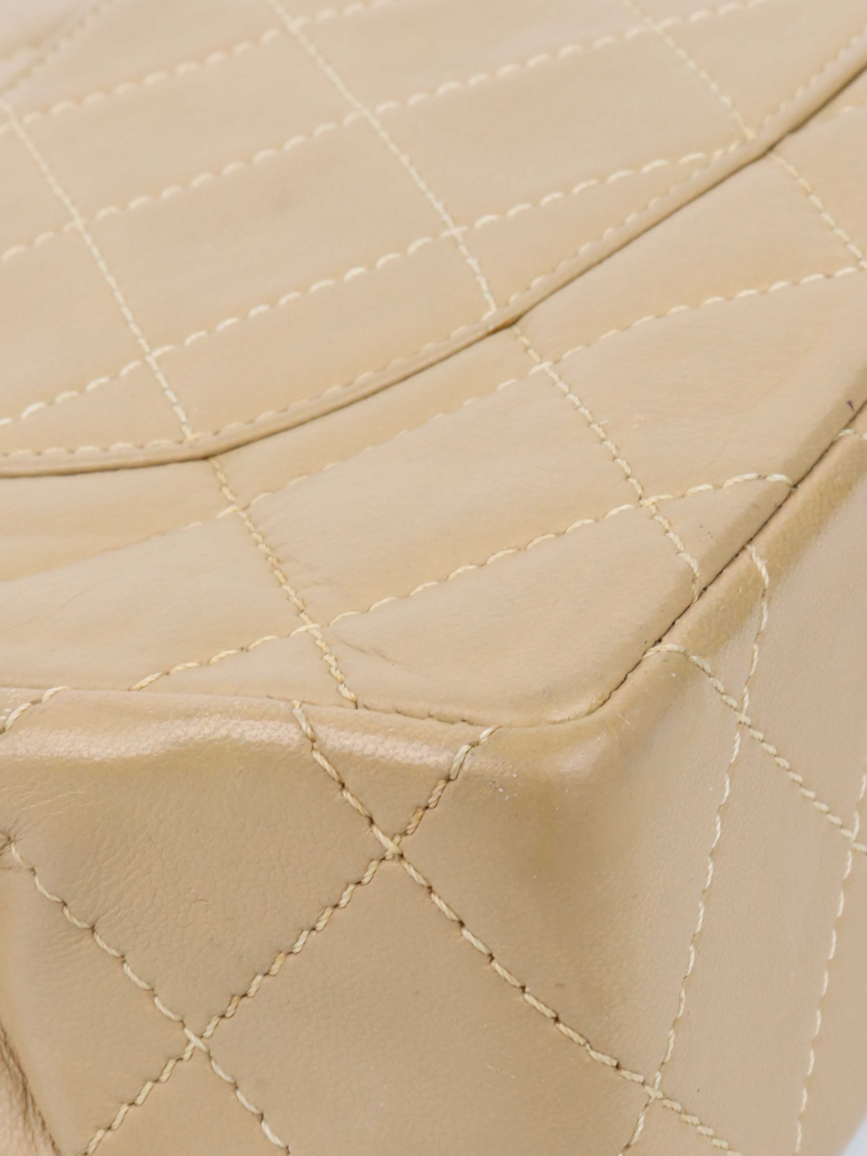 Vintage Chanel Two-Tone Beige Flap Bag - Classic Luxury Handbag for Women | Perfect for Evening Events, Date Nights & Special Occasions