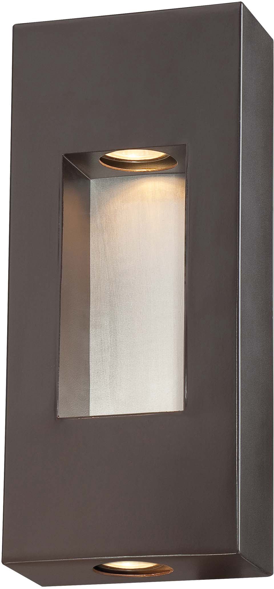 Minka Lavery 72371-615B Modern Outdoor Wall Light - Bronze Cast Aluminum Exterior Wall Lantern with 70W Halogen Bulb - Perfect for Porch, Patio, Garden and Entryway Lighting