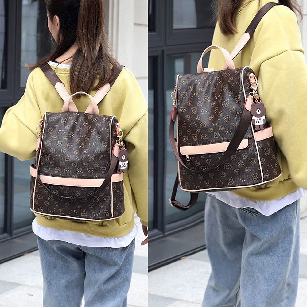Anti-Theft Women's Backpack Purse - Stylish Cute School & Travel Shoulder Bag, Bookbag Satchel for College, Commuting & Daily Use