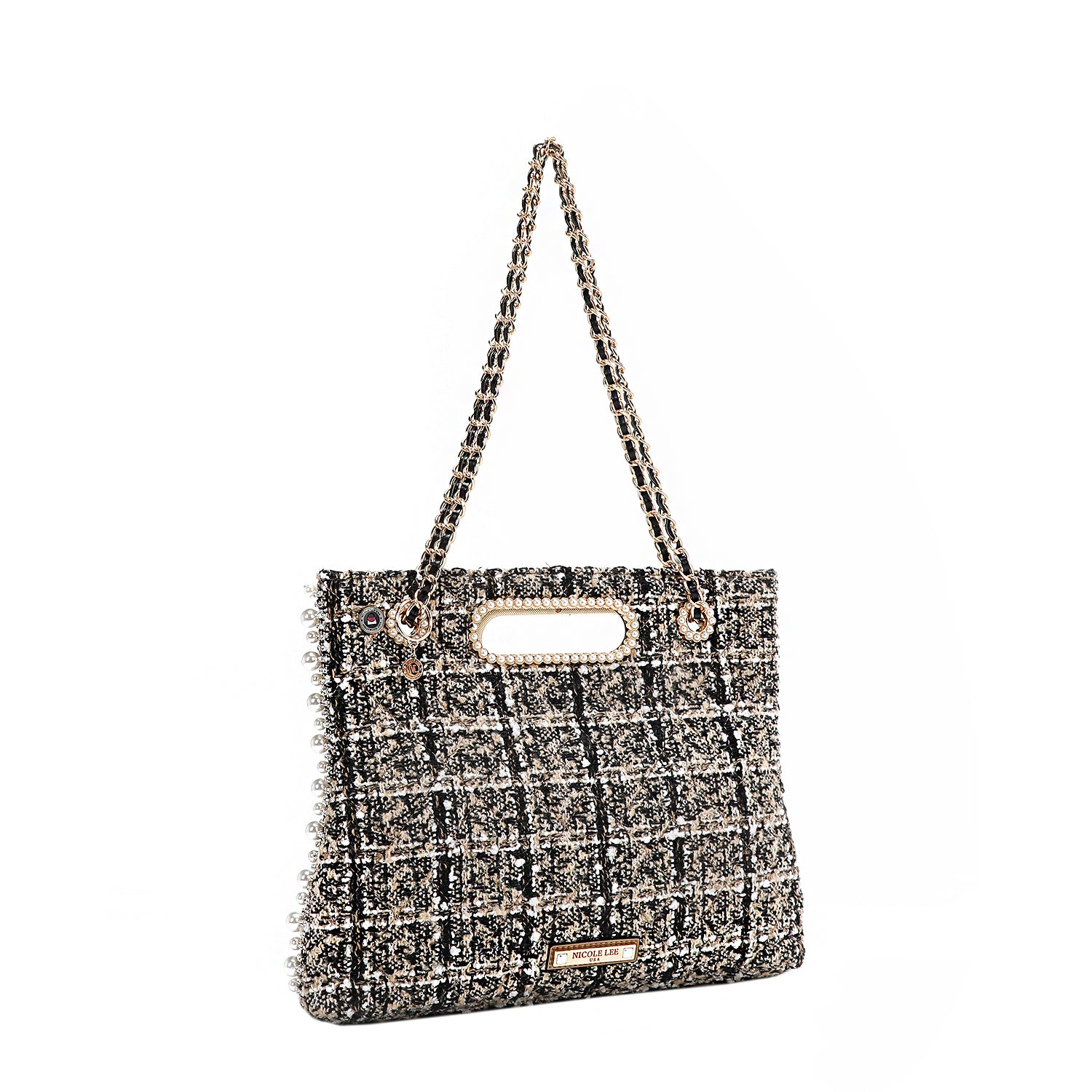 Stylish Tweed Clutch Bag for Women - Elegant Handbag for Parties, Weddings & Evening Events | Fashionable Small Purse with Shoulder Strap