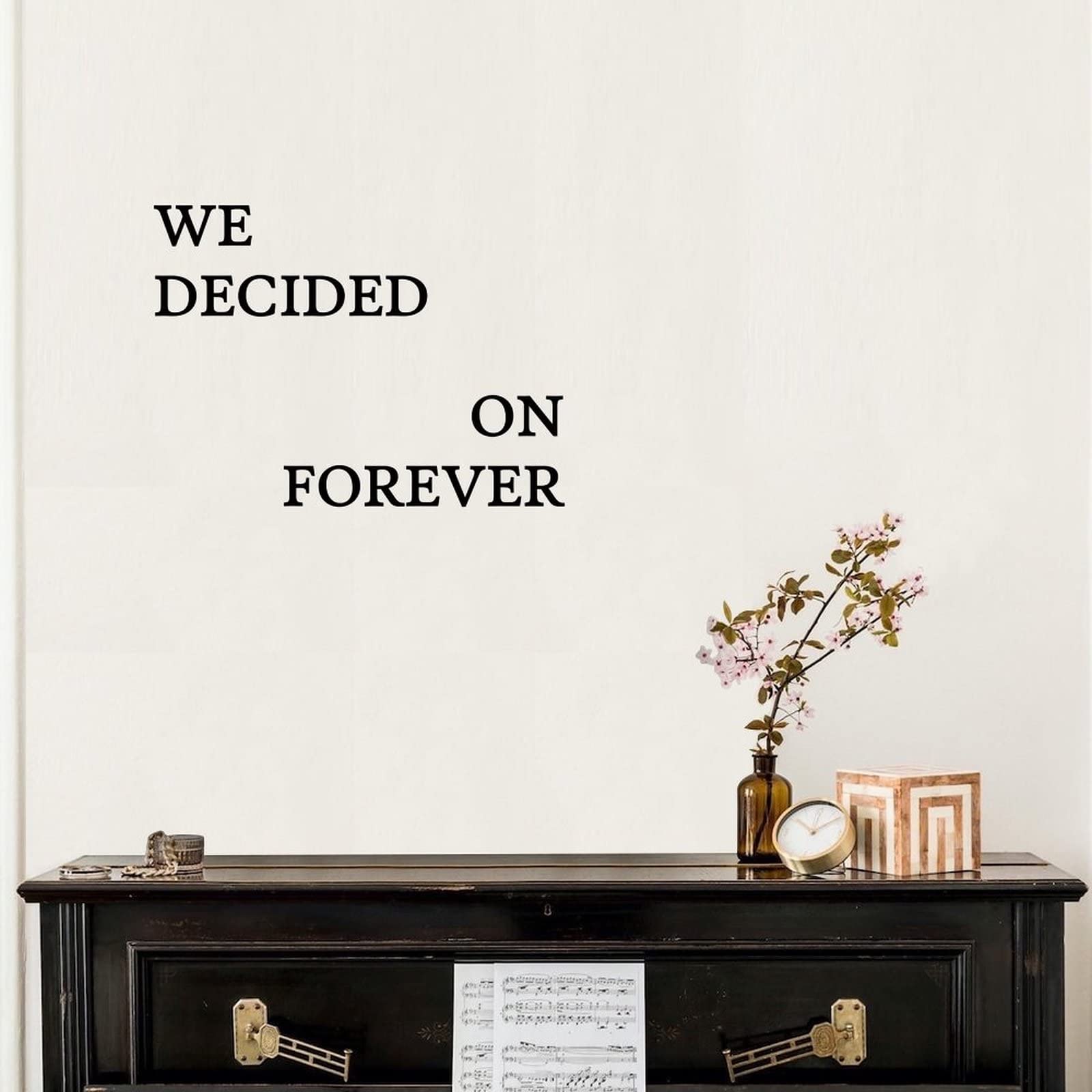 Forever Words Letter Stickers - Cute Vinyl Wall Decals with Inspirational Quotes for Bedroom, Living Room & Family Home Decor | Perfect for Nursery, Dorm Room & Office Wall Art