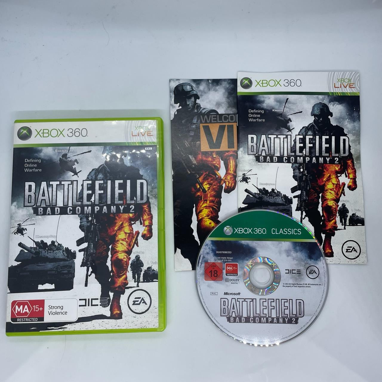 Battlefield Bad Company 2 - Xbox 360 Video Game with Manual (PAL Version) | First-Person Shooter Action for Multiplayer & Single-Player Campaigns