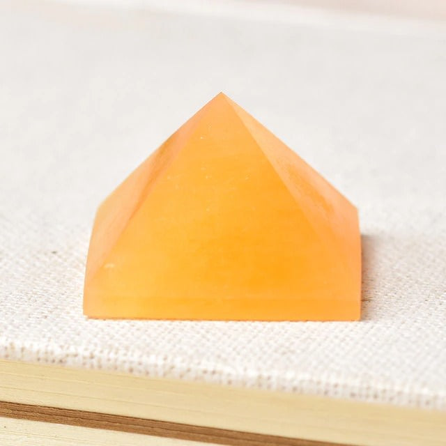 Natural Crystal Pyramid for Home Decor, Meditation & Healing - Energy Charging Stone for Positive Vibes & Spiritual Growth