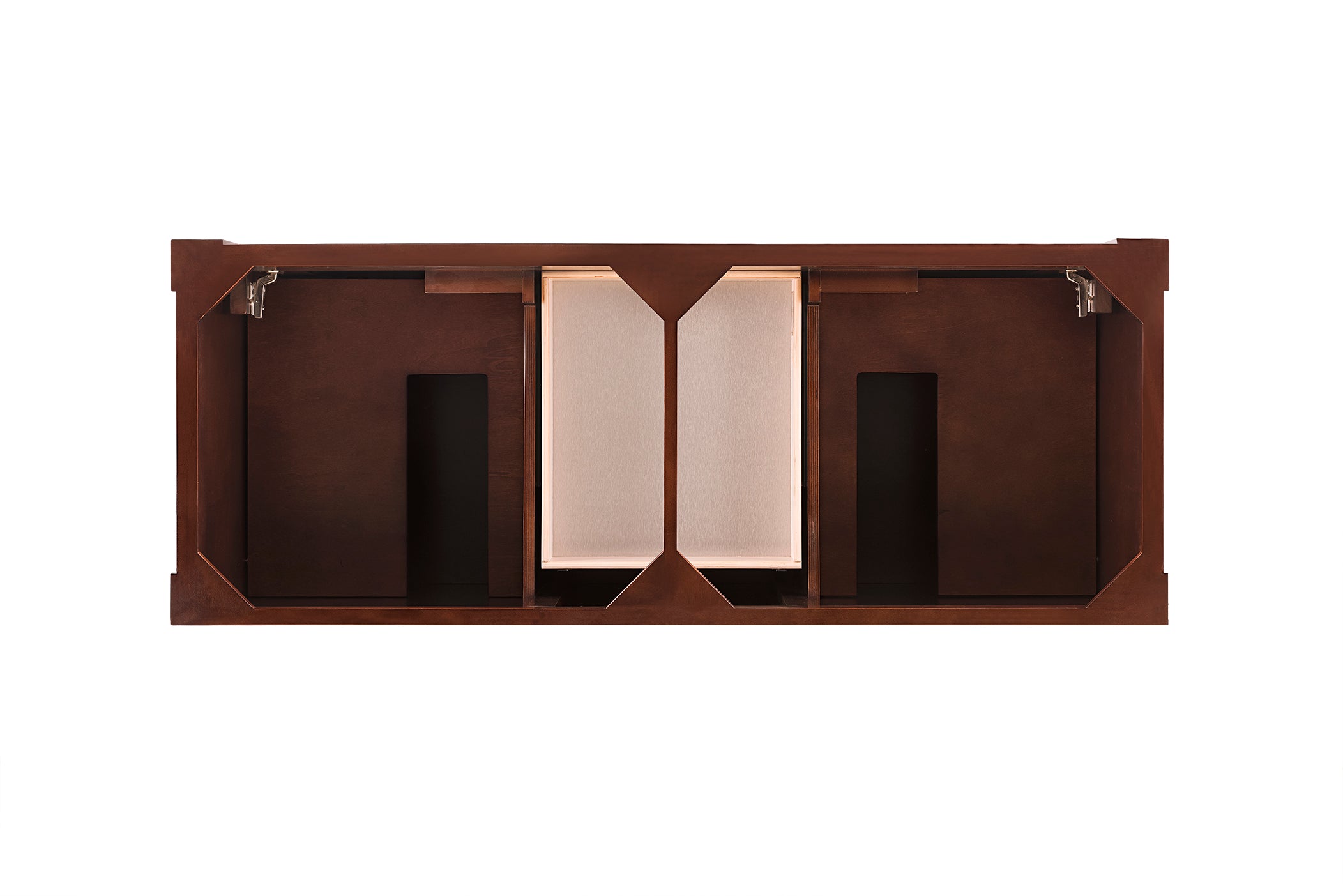 Brookfield 60 Inch Warm Cherry Wood Double Vanity Bathroom Sink with Mirror - Perfect for Master Bathroom or Guest Bathroom Renovation