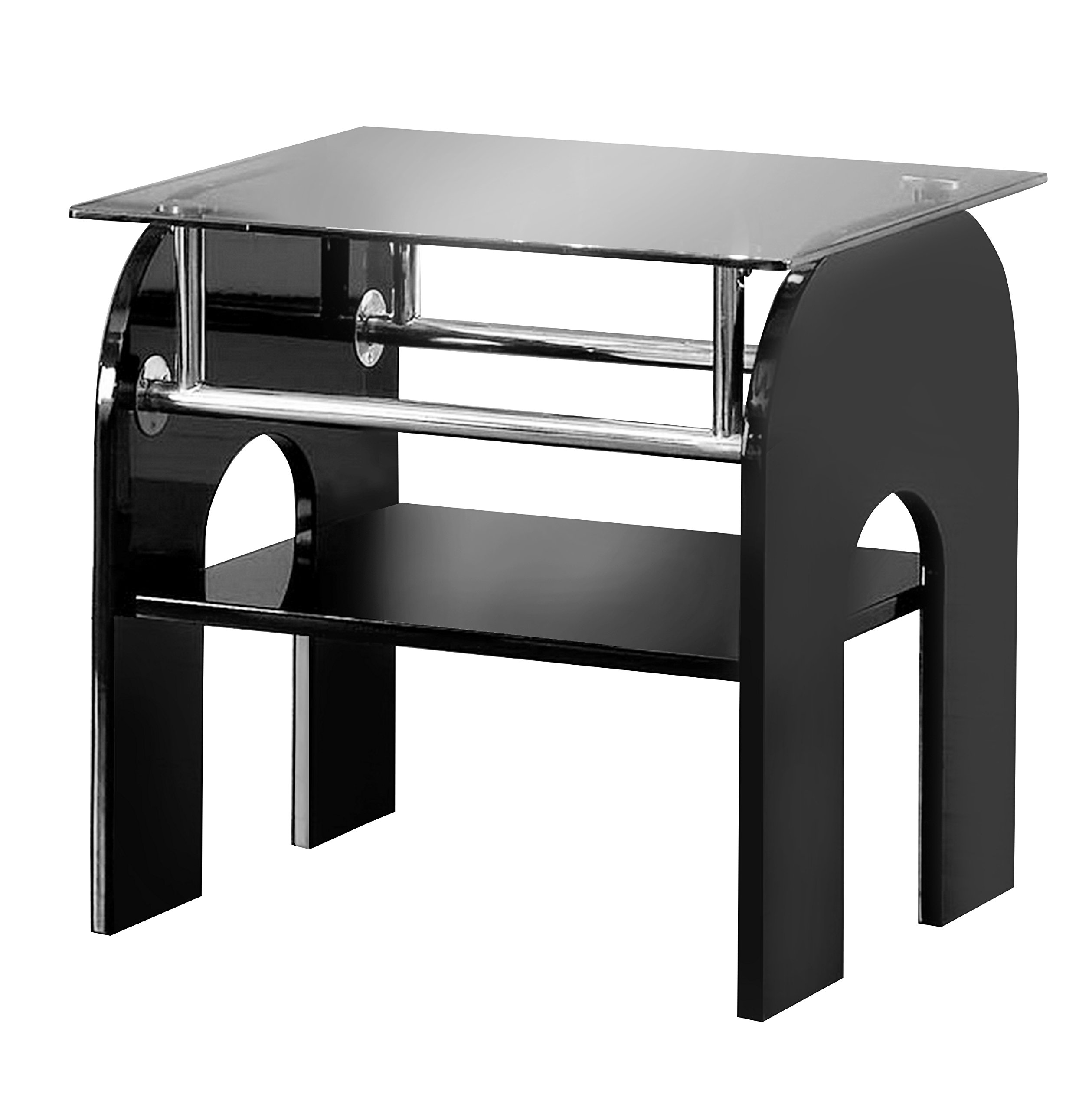 Furniture of America Marino Contemporary End Table - Modern Nightstand for Bedroom, Living Room & Office - Stylish Side Table with Storage Shelf