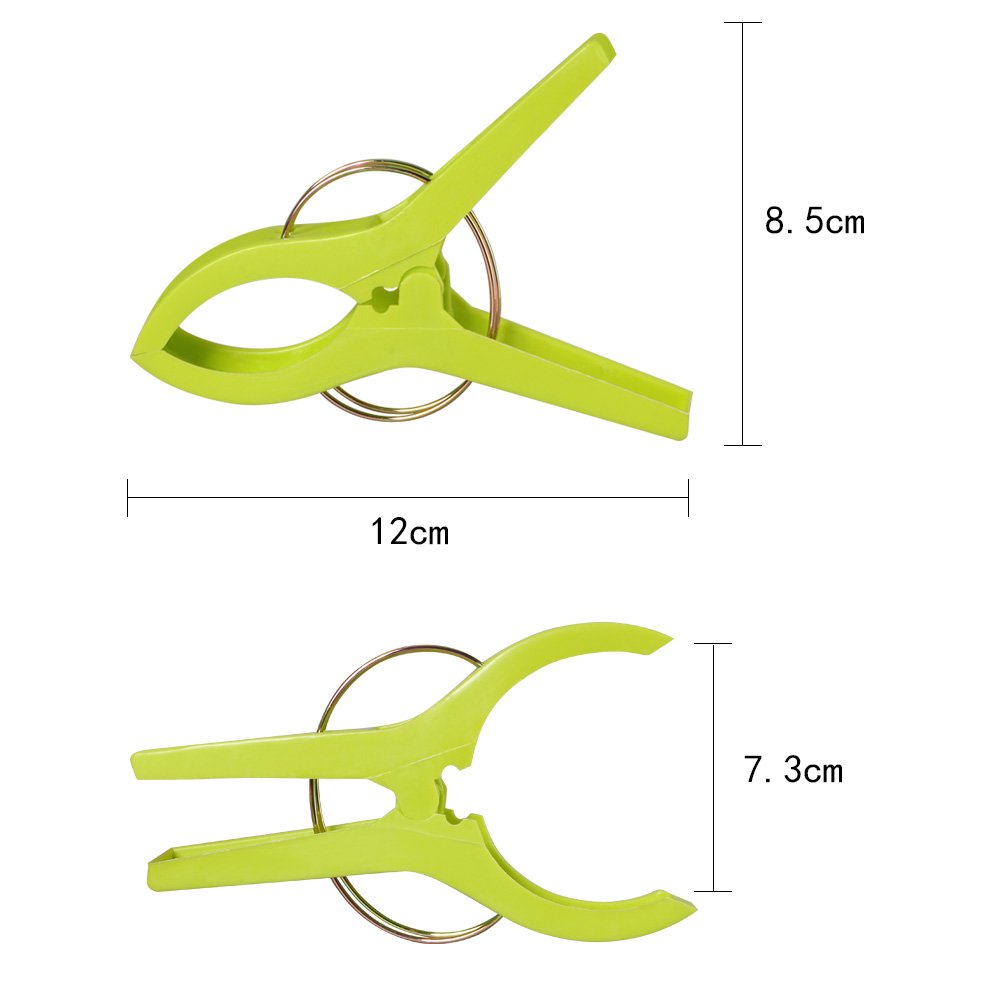 8-Pack URAQT Large Beach Towel Clips - Colorful Plastic Clips for Securing Towels on Sunbeds, Pool Chairs & Laundry Lines - Perfect for Beach, Poolside and Outdoor Use