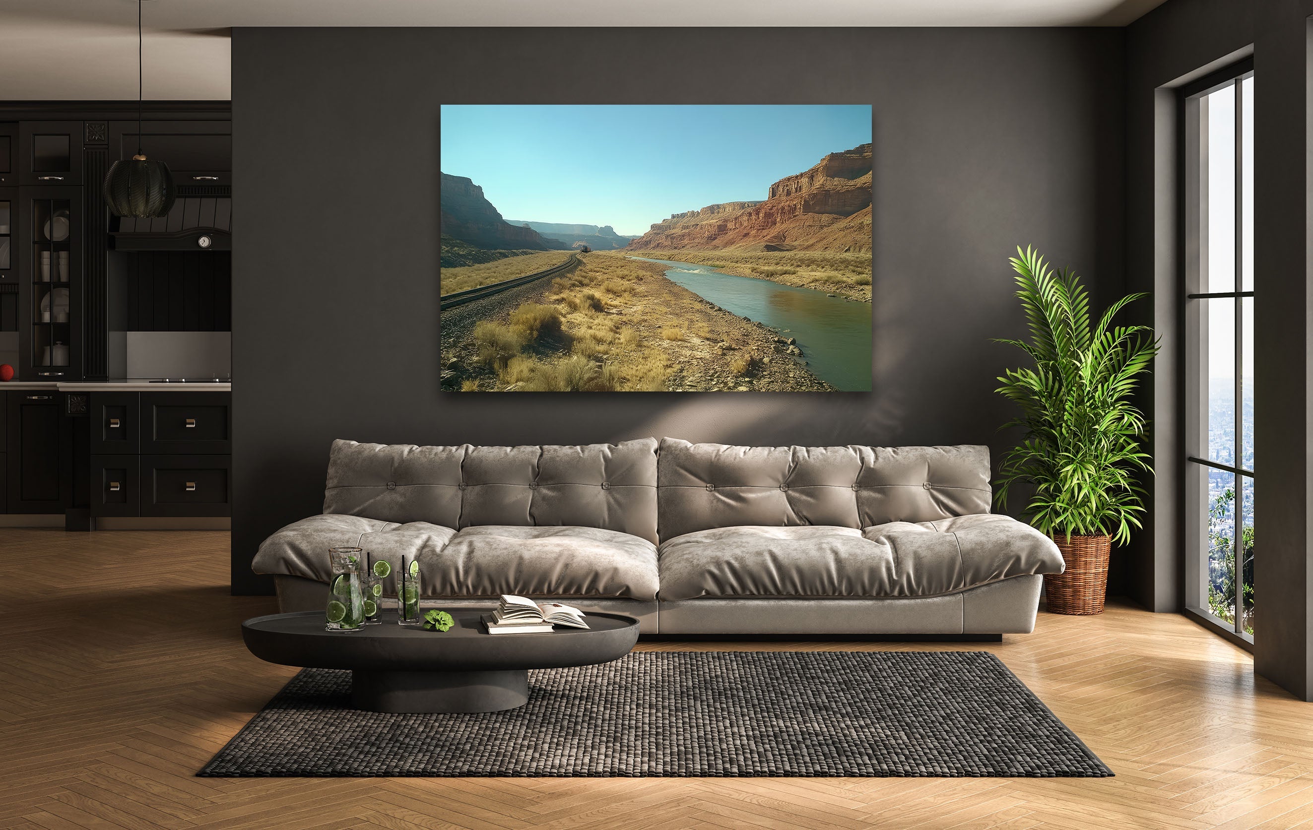 Stunning Utah Mountains Glass Wall Art - Handcrafted Landscape Decor for Living Room, Bedroom & Office | Perfect Gift for Nature Lovers