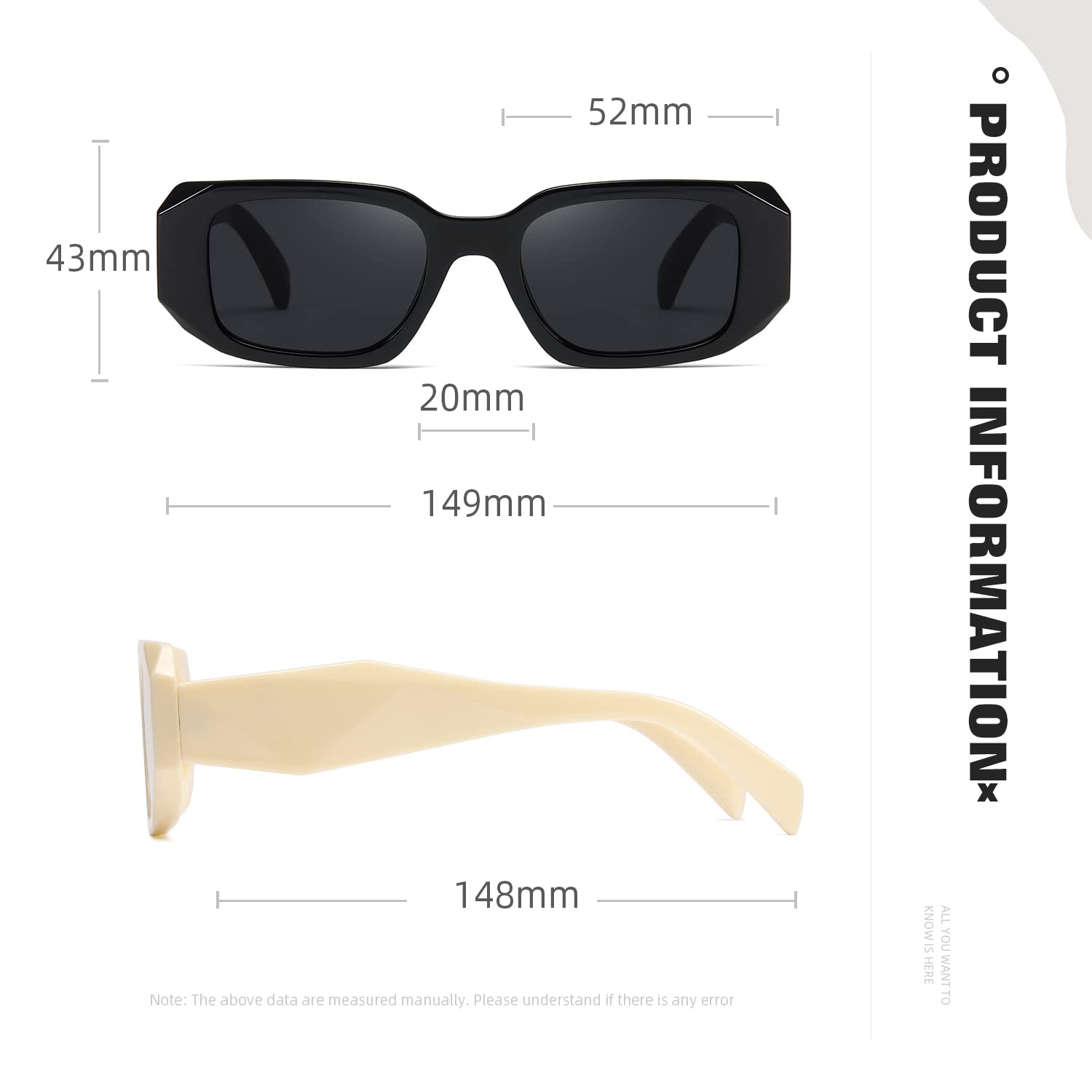 Trendy Y2K Square Sunglasses for Women & Men - Retro Fashion UV Protection Shades - Perfect for Beach, Driving, and Outdoor Activities