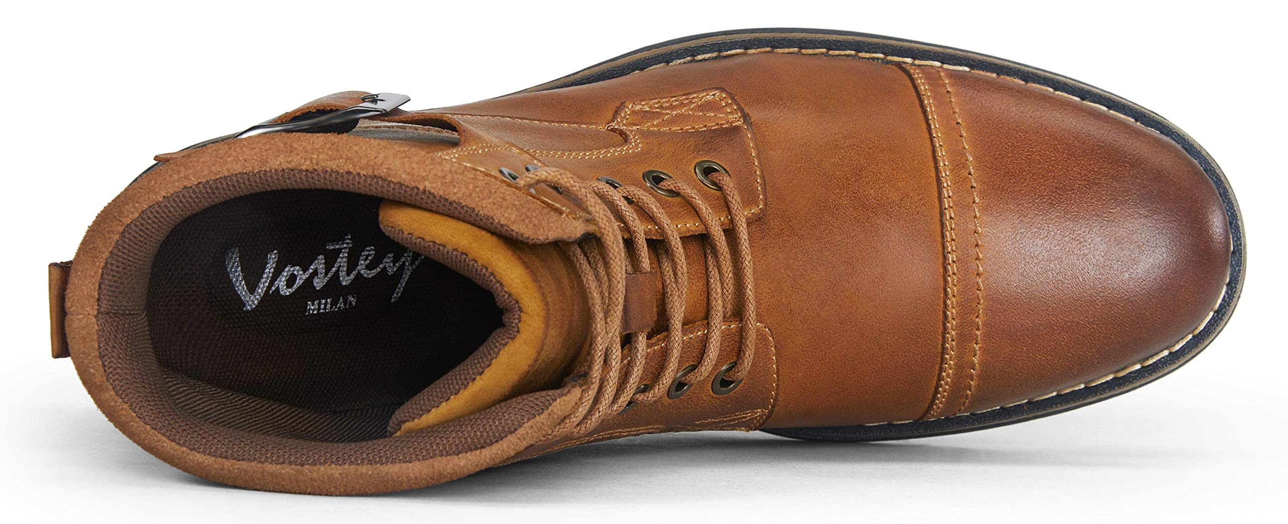 Vostey Men's Casual Boots - Motorcycle & Combat Ankle Dress Boots for Men | Perfect for Riding, Work & Outdoor Activities