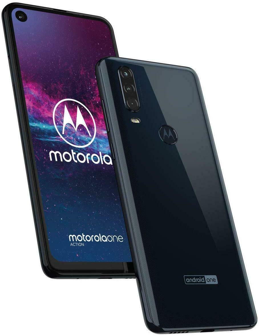 Unlocked Motorola One Action XT2013-4 Smartphone for Travel & Work
