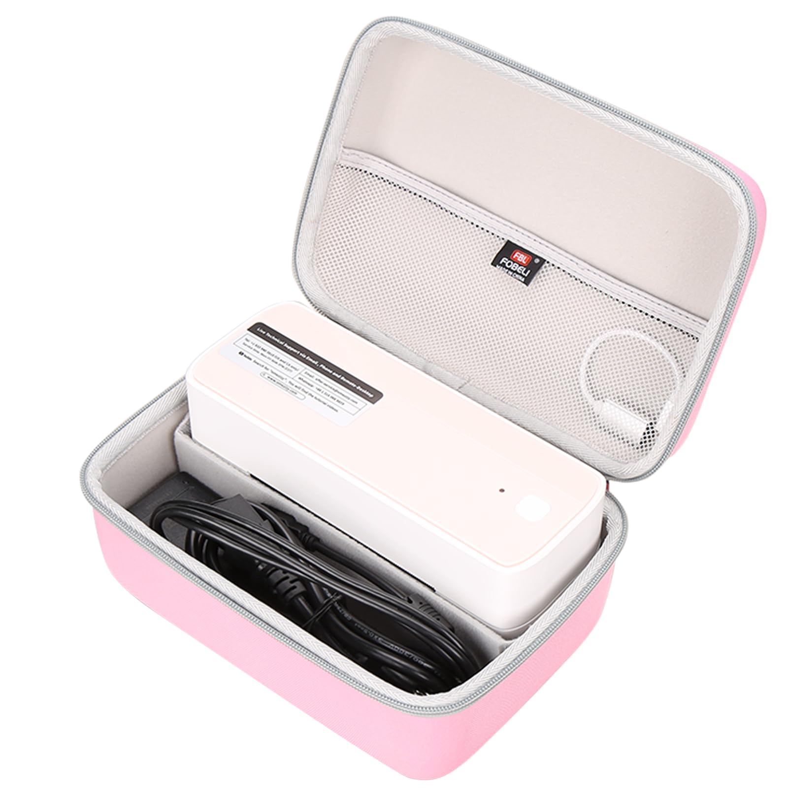 FBLFOBELI Hard Protective Case for Omezizy 241BT Wireless 4x6 Bluetooth Thermal Shipping Label Printer - Durable Pink Storage Cover | Perfect for Office, Warehouse & Home Shipping Label Printing