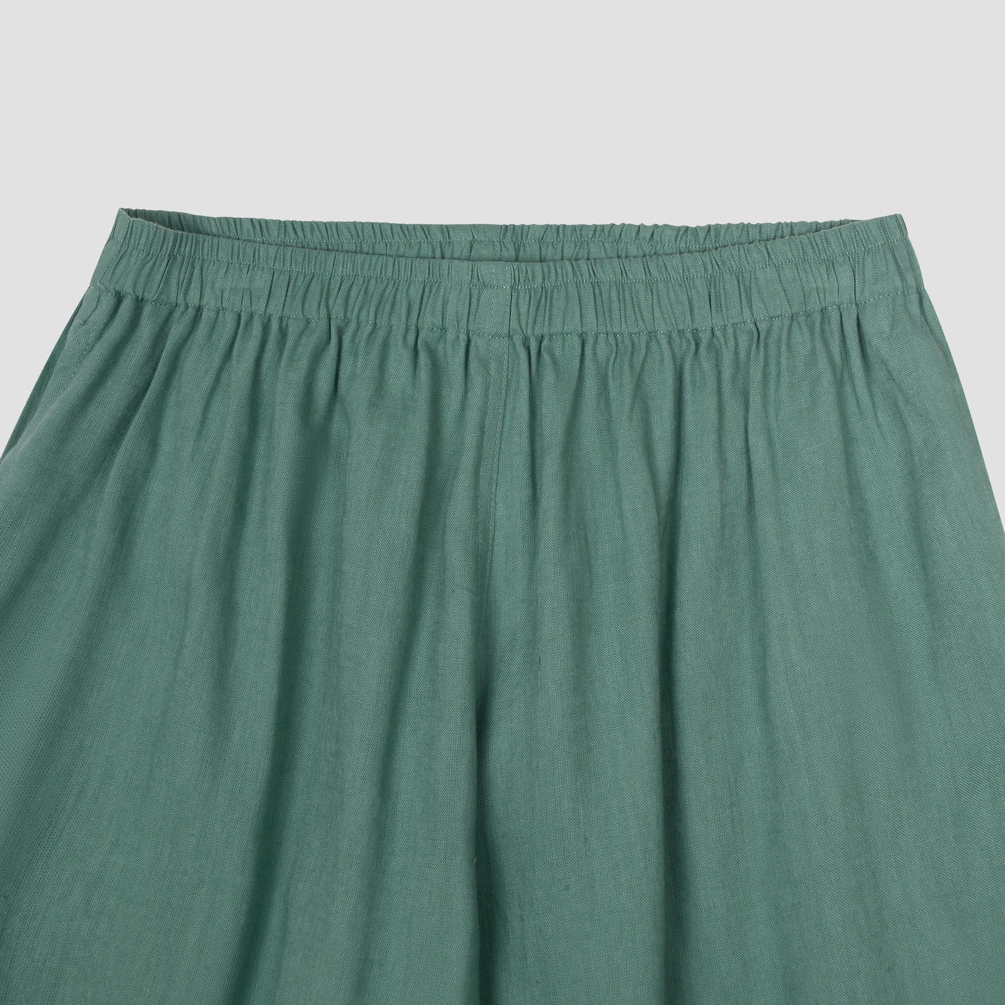 Premium Soft Green Linen Pajama Pants for Women - Breathable & Comfortable Sleepwear for Summer Nights & Lounge Wear at Home