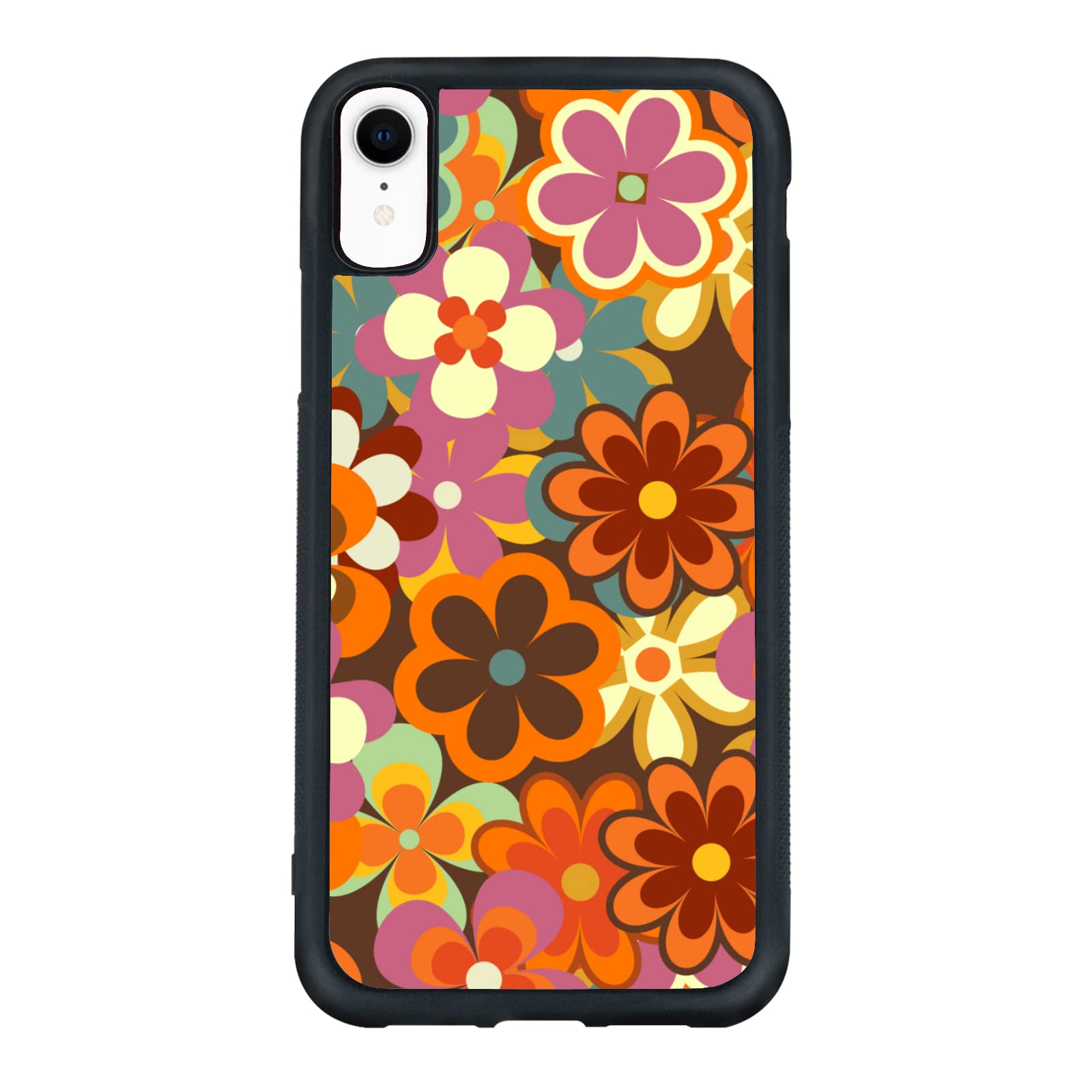 Vintage Floral iPhone Case - Colorful Flower Pattern Soft TPU Protective Cover for iPhone 7/8/11/12/13/14/XS/XR/Pro/Mini - Cute Lightweight Phone Case for Women & Girls - Perfect for Everyday Use, Gift Giving & Spring Fashion Accessories