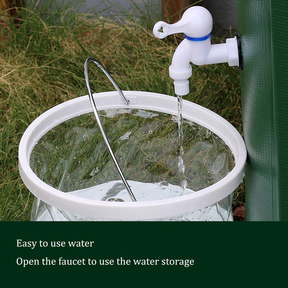 Large Capacity Foldable Plastic Water Storage Bucket with Faucet - Portable Rainwater Collector for Outdoor, Garden & Farm Irrigation | Camping, Emergency Water Supply, Plant Watering, Livestock Hydration