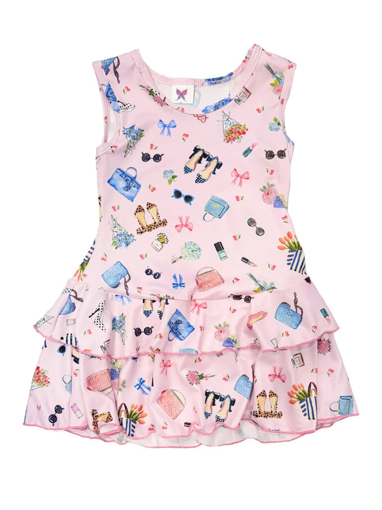 Social Butterfly Ruffle Tank Dress with Glitter Details - Flirty Party Outfit for Women | Perfect for Cocktail Parties, Date Nights & Special Occasions