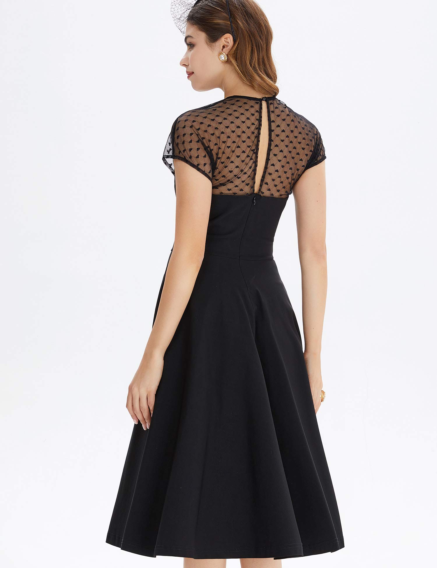 GownTown 1950s Vintage Women's Midi Shirt Dress - Elegant Cocktail Dress with Adjustable Belt | Perfect for Parties, Weddings & Retro-Themed Events