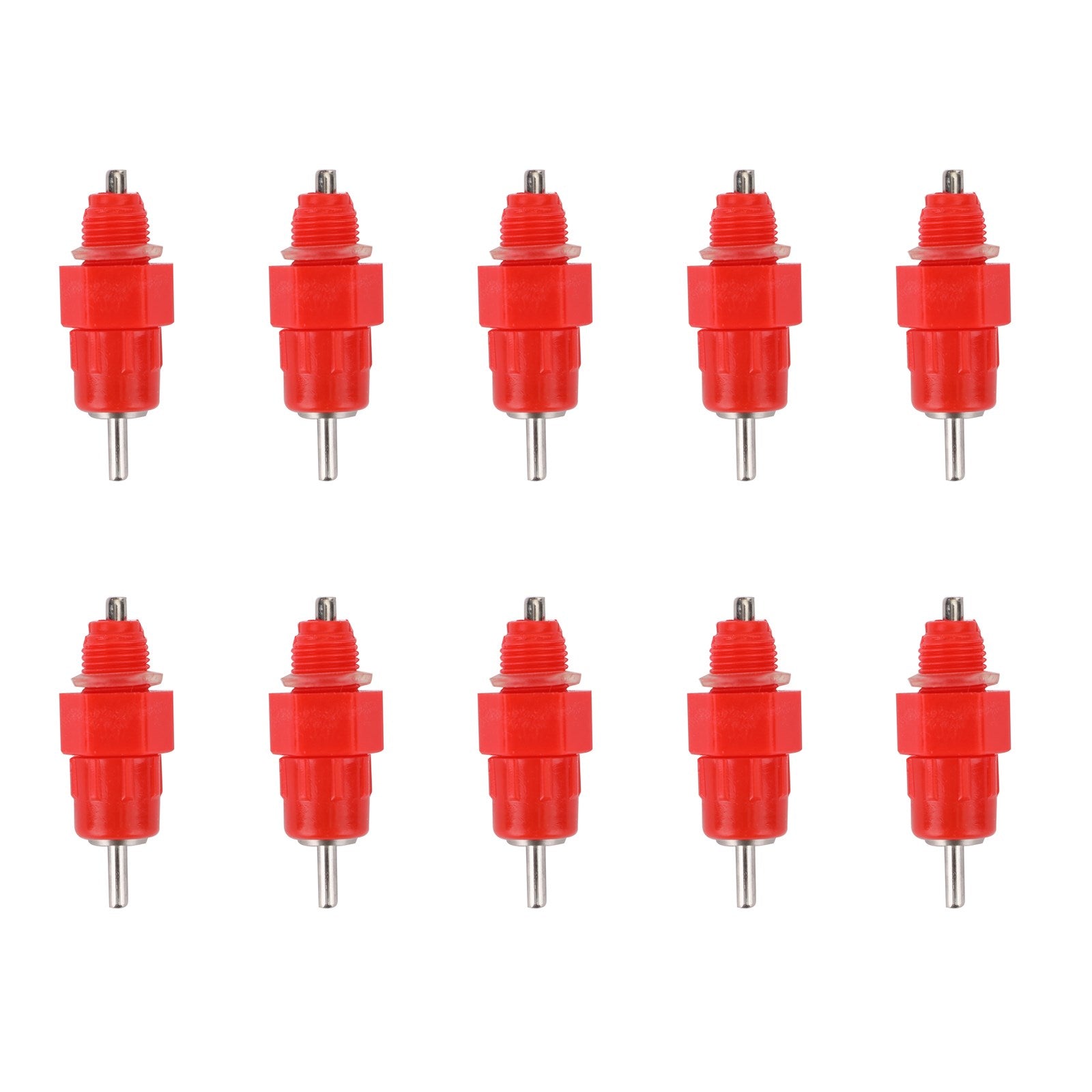 10 Pcs Automatic Poultry Water Nipple Valves - Chicken Duck Bird Drinker Waterer Feeder Kit for Coops & Farms (Durable & Leak-Proof) - Perfect for Backyard Flocks, Poultry Houses & DIY Watering Systems