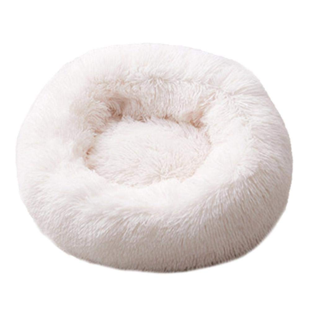 Super Soft Round Washable Dog Bed - Plush Velvet Pet Bed for Dogs & Cats, Cozy Kennel Mat for Chihuahuas & Small Pets - Perfect for Living Room, Bedroom & Pet Travel