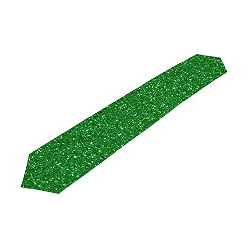 Green Glitter Sparkle Bling Table Runner - 13x70 Inch Polyester Table Decor for Thanksgiving & Christmas - Perfect for Holiday Dining, Party Decorations & Special Occasions