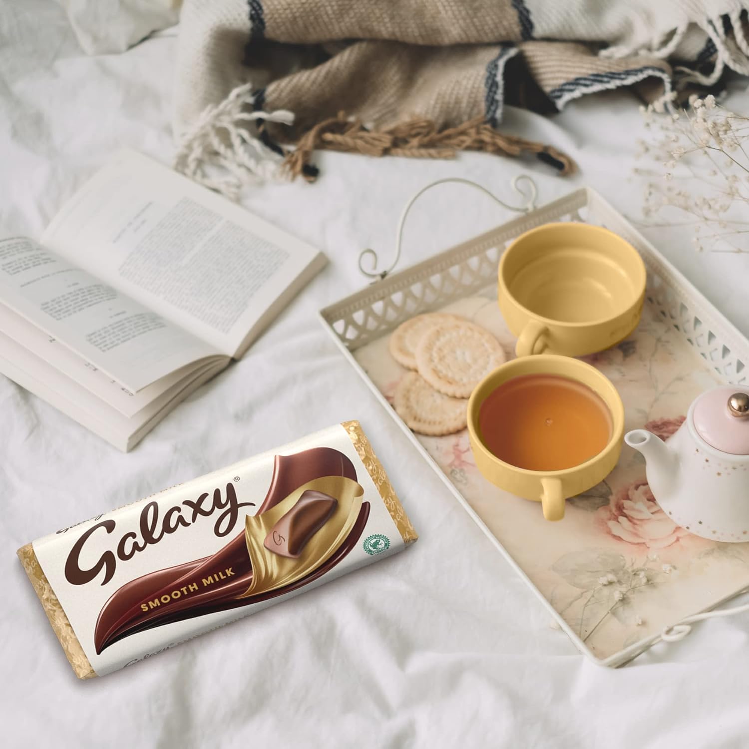 Premium Galaxy Smooth Milk Chocolate Bar 100g (3-Pack) - Rich Creamy Chocolate for Gifting, Baking & Snacking