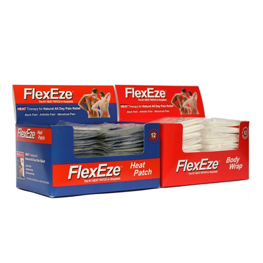 Flexeze Heat Body Wrap - 24 Pack | Reusable Heating Pad for Back Pain Relief, Muscle Soreness & Cramps | Perfect for Home, Office & Travel Use