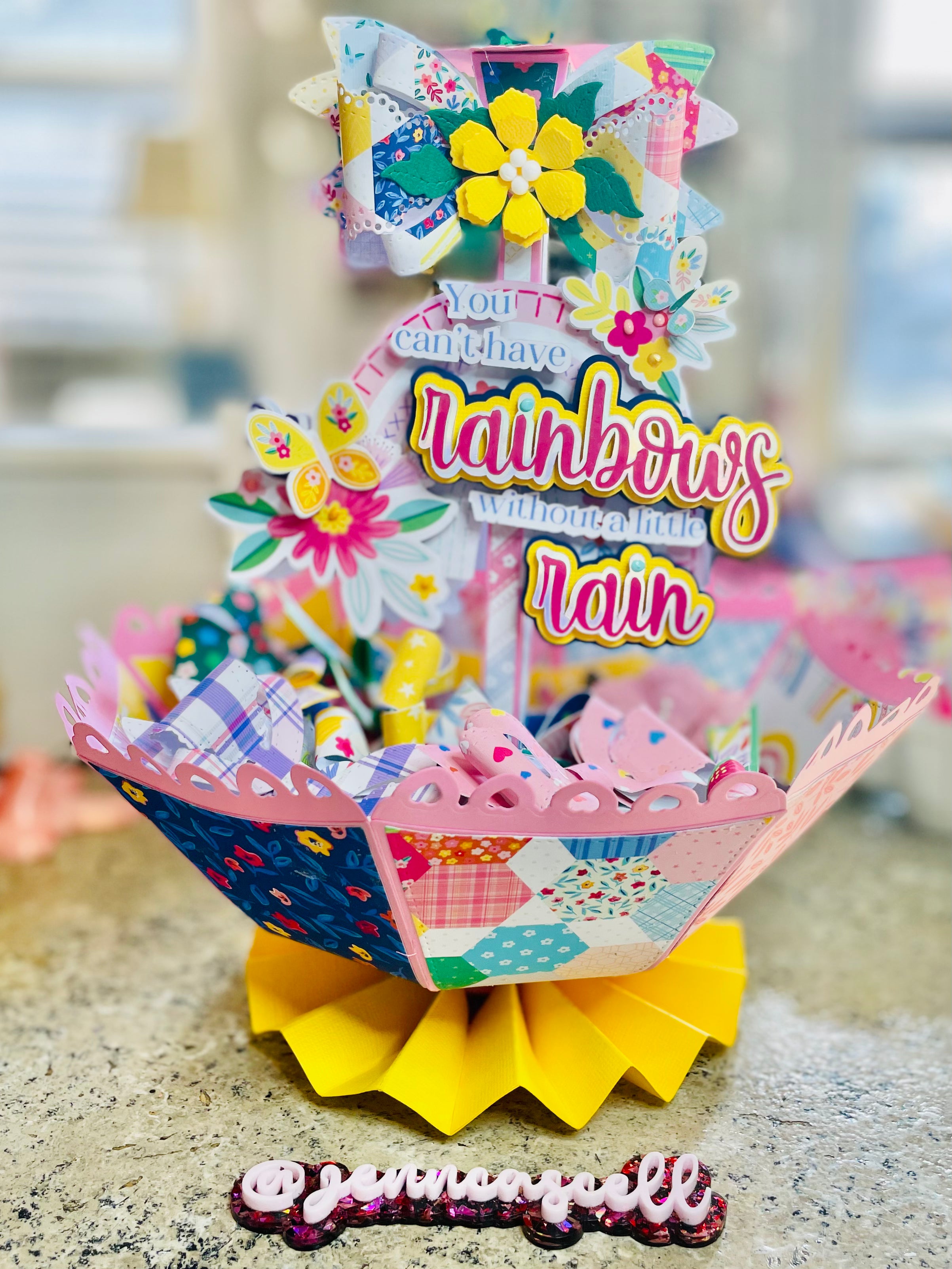 3D Heart Umbrella - Cute & Unique Printed Rain Umbrella for Women & Girls - Perfect for Valentine's Day, Weddings, Dates & Romantic Gifts
