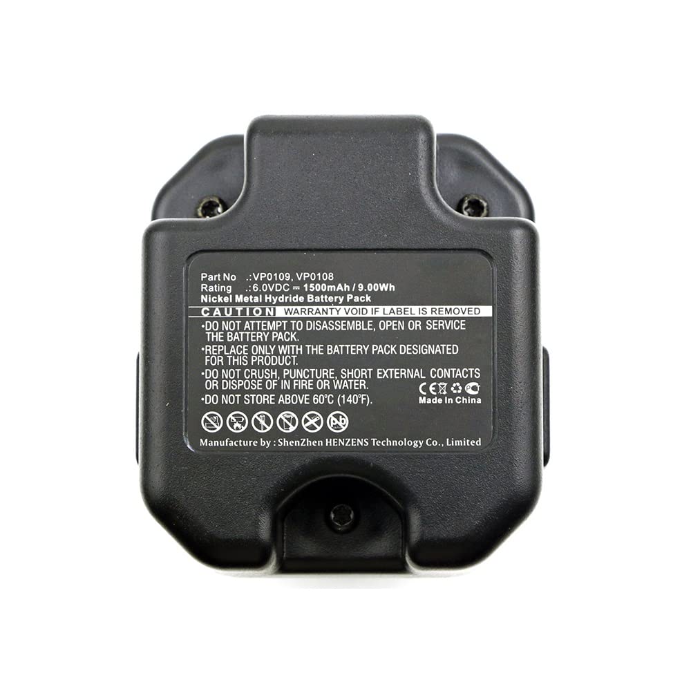 Synergy Digital 6V 1500mAh Ni-MH Replacement Battery for SENCO VP0108 Power Tools - Perfect for Drilling, Fastening & Construction Projects