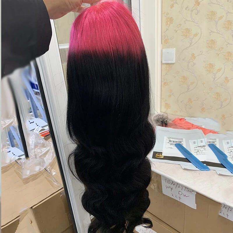 Eullair Colored Roots on Black Hair Blonde Human Hair Wig - Body Wave Lace Frontal Wigs for Women | Perfect for Cosplay, Daily Wear & Special Occasions