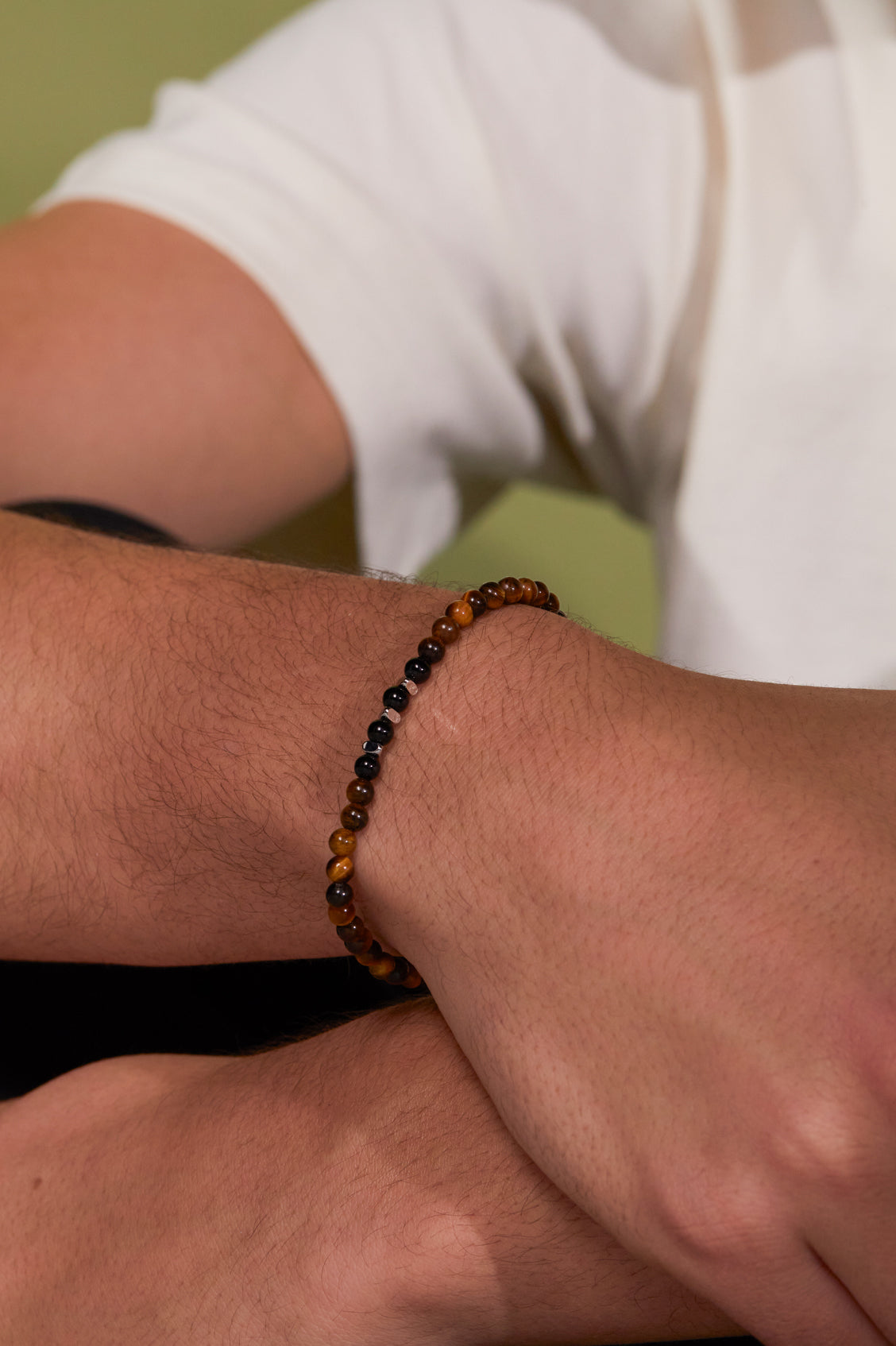 Men's Gemstone Beaded Bracelet - Natural Stone Healing Bracelet for Men - Yoga, Meditation & Everyday Wear