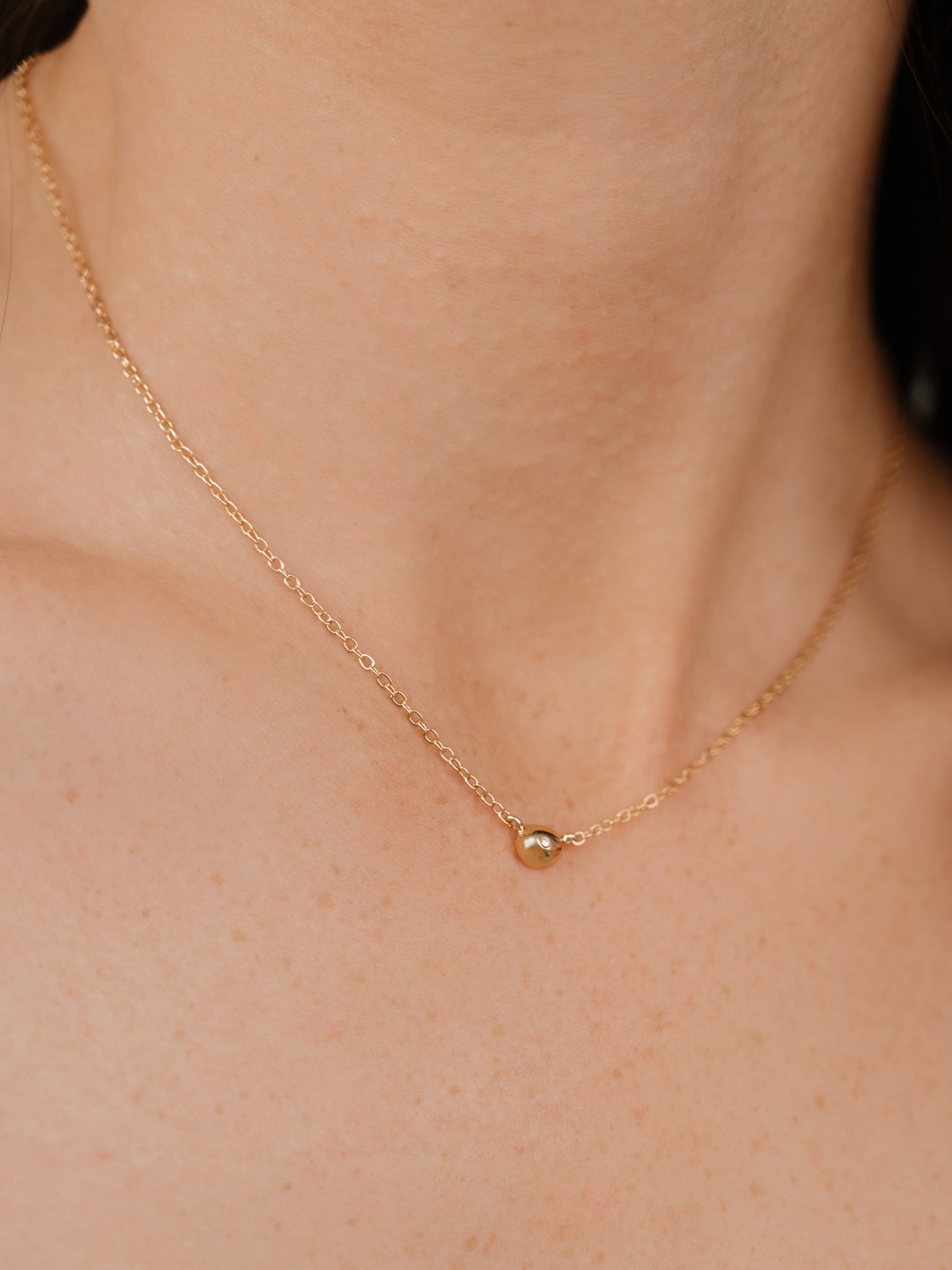 Elegant Polished Dainty Pebble Necklace - Minimalist Natural Stone Jewelry for Women - Perfect for Everyday Wear, Gift Giving & Boho Fashion