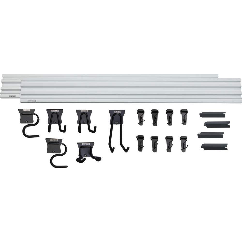 CRAFTSMAN 20-Piece Versatrack Wall Organization Starter Kit (CMST22000) - Perfect for Garage, Workshop & Home Storage Solutions