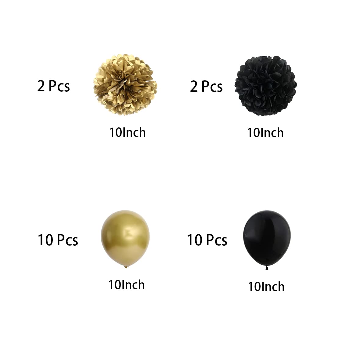 40th Birthday Party Decorations Set - Cheers & Beers to 40 Years Banner, Gold & Black Hanging Swirls, Paper Pom Poms & Latex Balloons for Adult Milestone Celebration - Perfect for Home, Bar or Surprise Party Decor