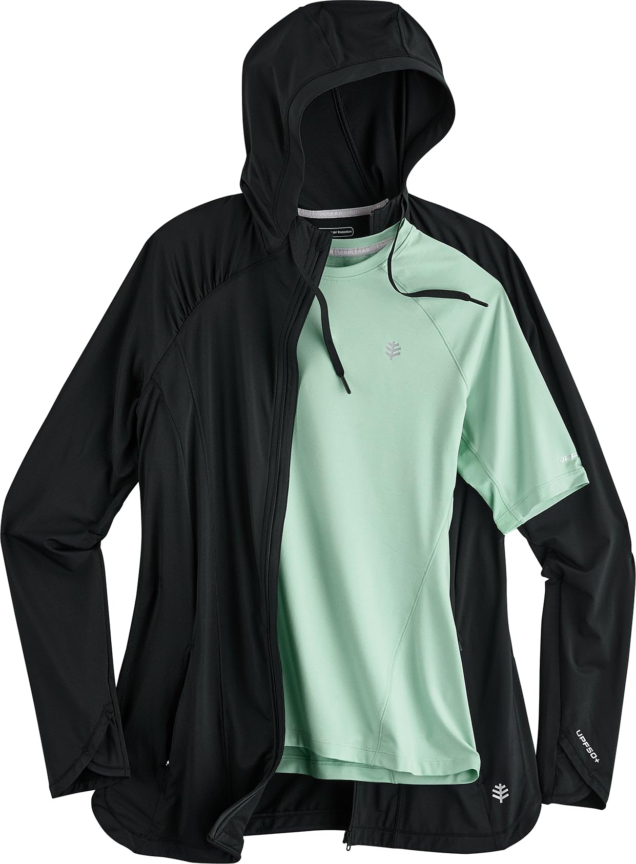 Coolibar UPF 50+ Women's Sun Protective Full Zip Jacket - Lightweight UV Protection for Outdoor Activities, Hiking & Travel