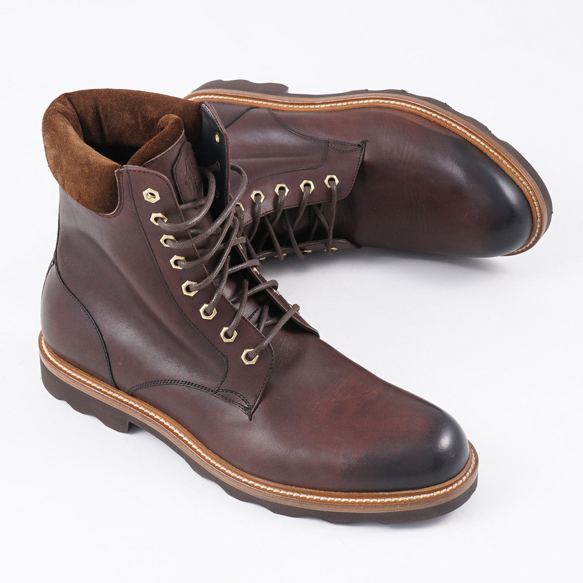 Di Bianco 'Ormea Grizzly' Premium Waxed Leather Boots for Men - Durable & Stylish Outdoor Hiking, Work & Casual Wear