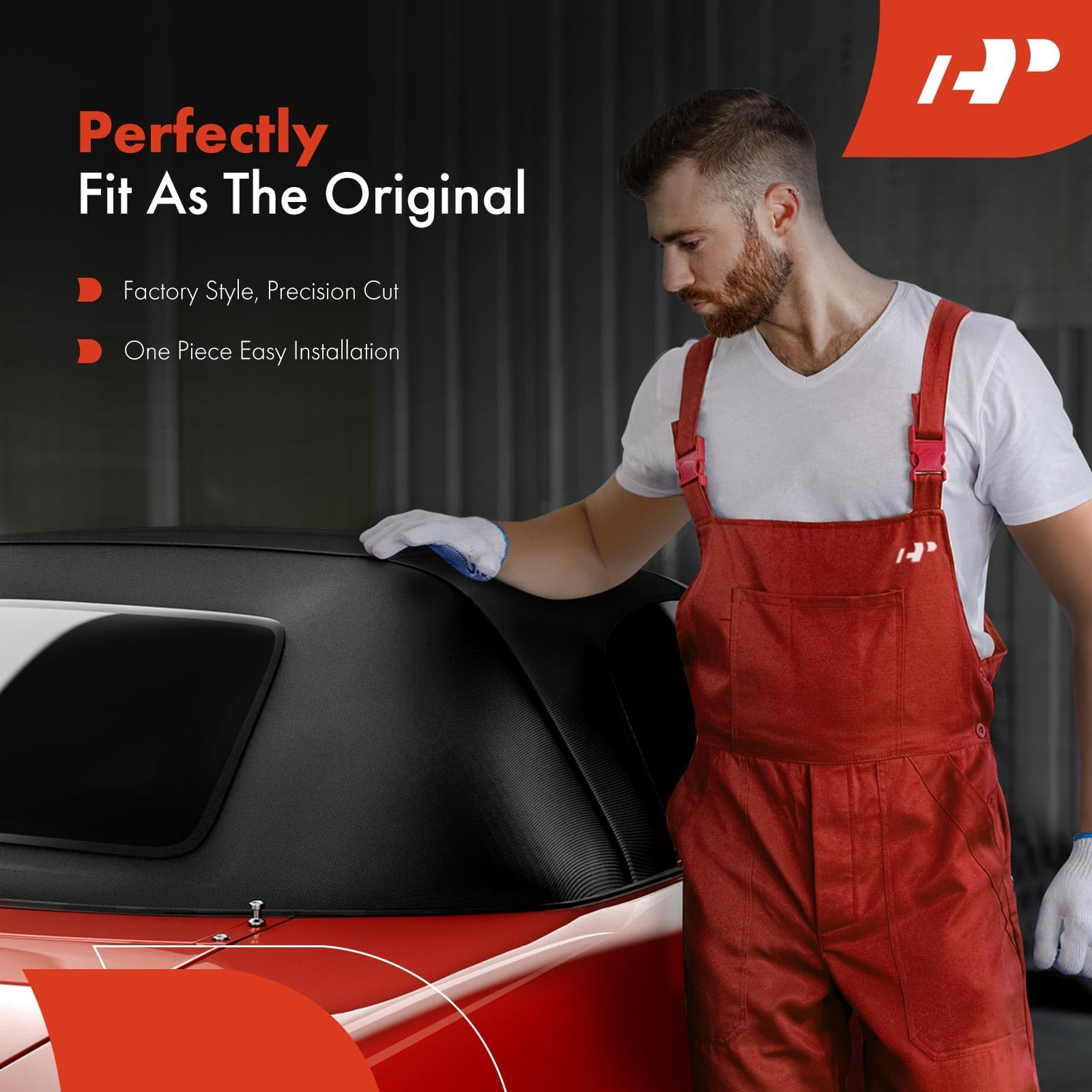 Premium Black Convertible Soft Top Replacement for Ford Mustang 2005-2014 - High-Quality Convertible Fabric with Glass Window - Perfect for Road Trips & Sunny Day Drives