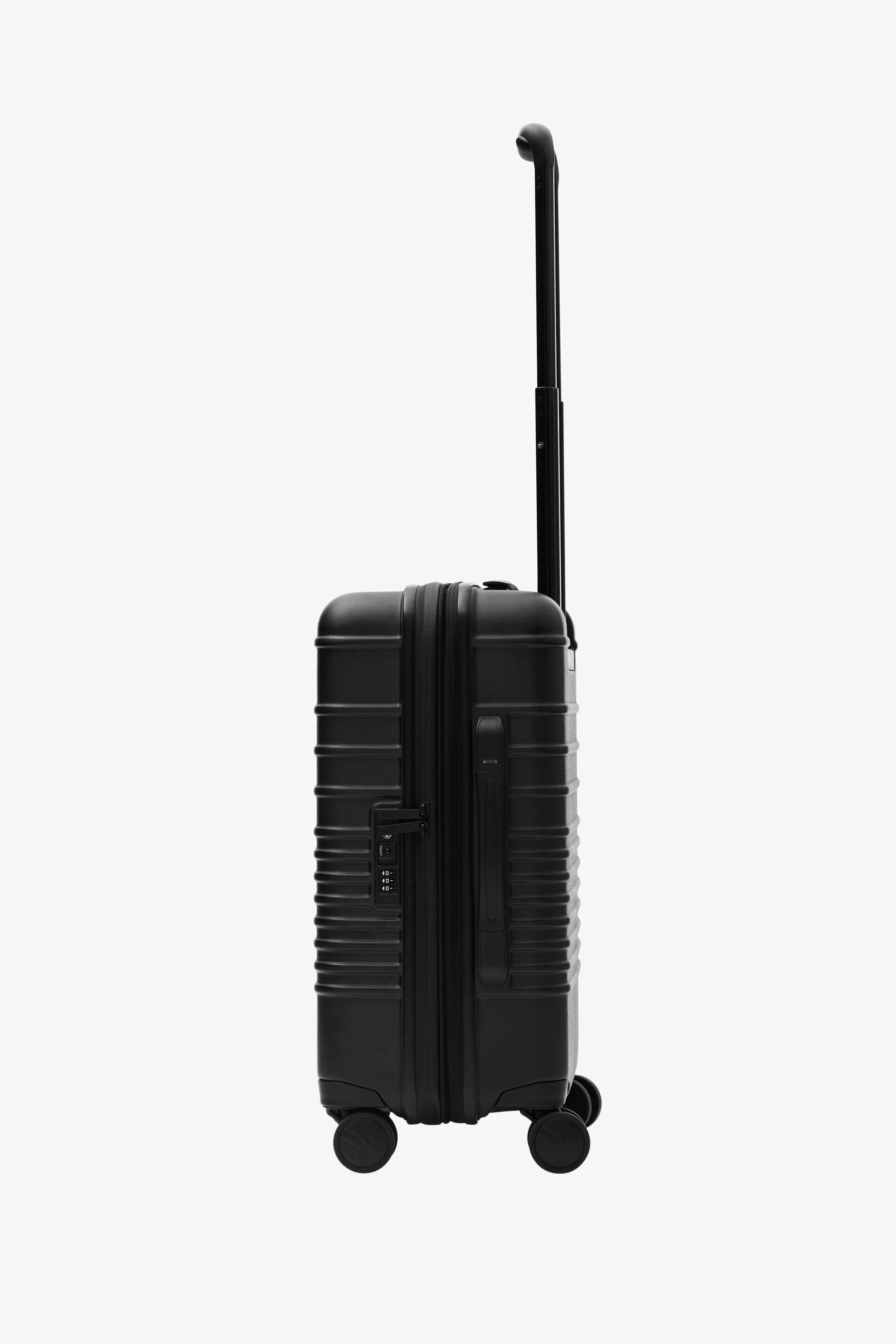 All Black Carry On Roller Luggage - Lightweight & Durable Suitcase for Air Travel, Business Trips & Weekend Getaways