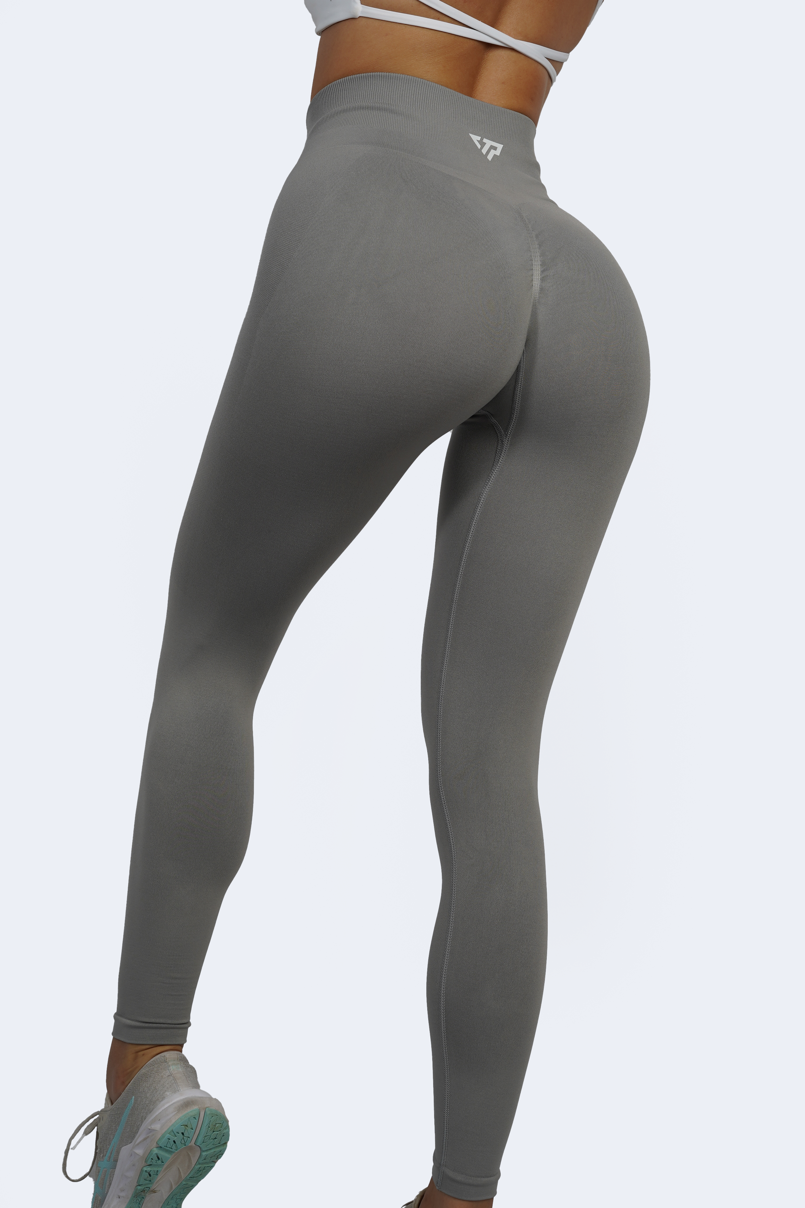 ULTRA SEAMLESS SCRUNCH LEGGINGS for Women - High Waisted Yoga Pants, Tummy Control Workout Leggings in Grey - Perfect for Gym, Running, Lounge & Everyday Wear