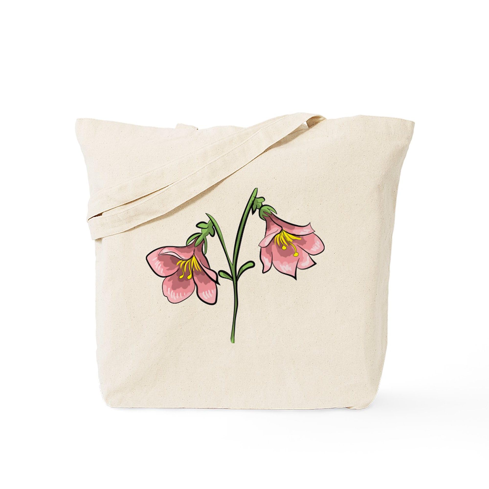 Linnea Flower Tote Bag - Natural Canvas Reusable Shopping Bag for Groceries, Beach & Daily Use | Eco-Friendly Cotton Tote by CafePress