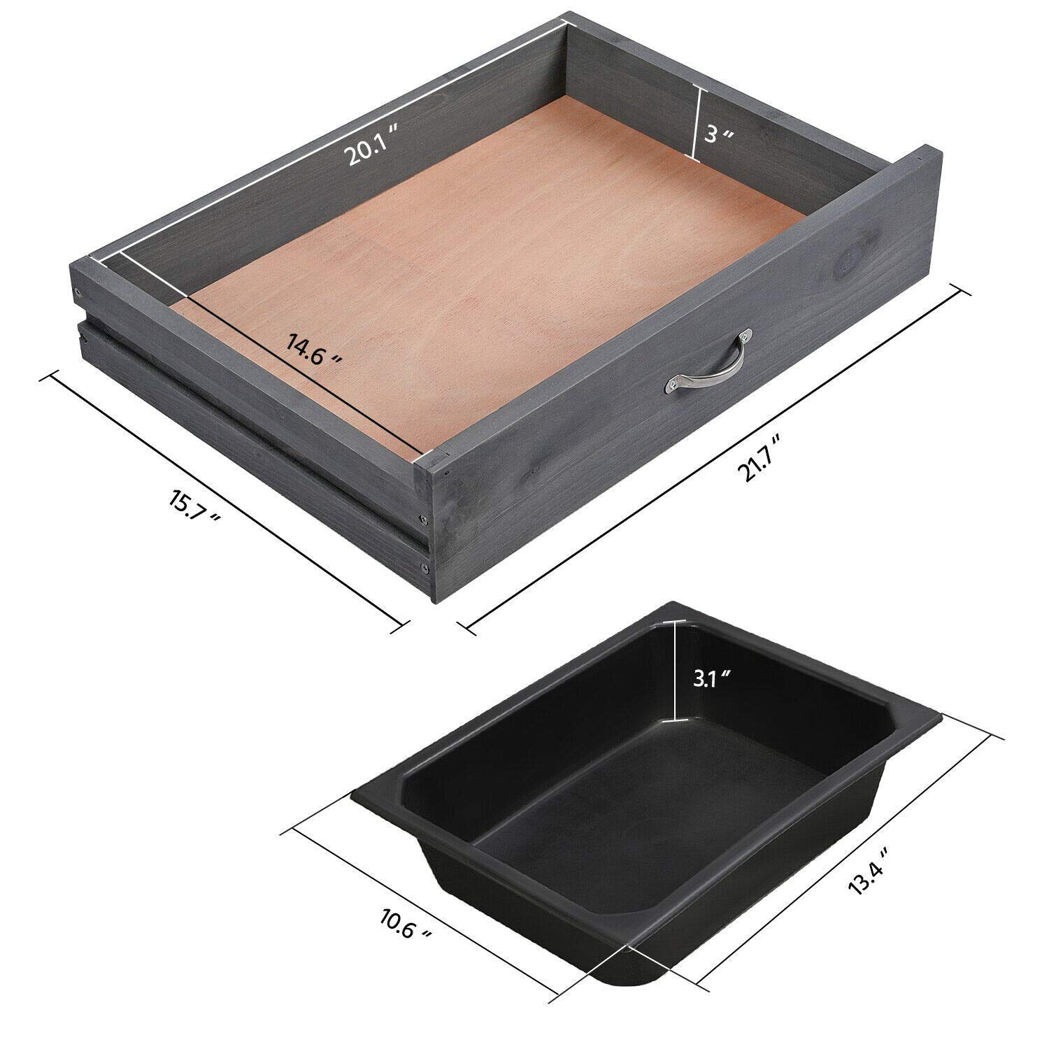 Heavy Duty Potting Bench with Shelf, Sink & Drawer - Sturdy Outdoor Garden Work Table for Planting, Potting & Gardening - Perfect for Backyard, Greenhouse & Patio Use