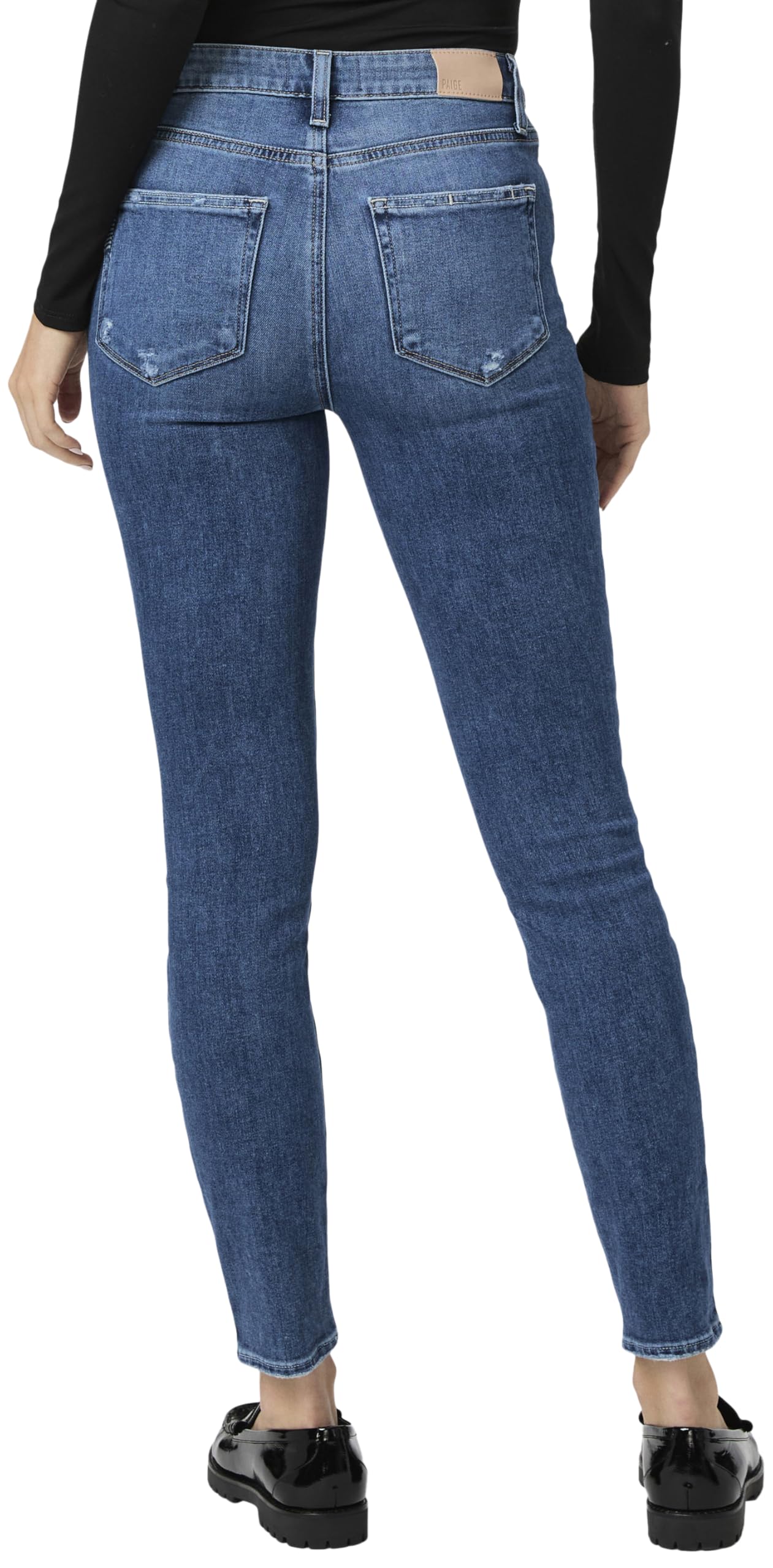 PAIGE Women's Hoxton High-Rise Ankle Jeans - Slim Fit Stretch Denim for Casual & Work Outfits | Perfect for Everyday Wear & Office Style