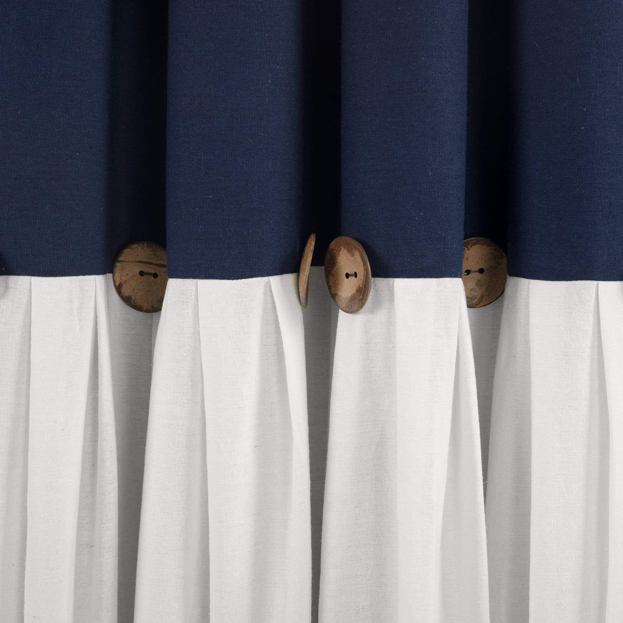 Blackout Linen Curtain Panels with Button Lining - 100% Light Blocking Window Drapes for Bedroom & Living Room Privacy & Sleep