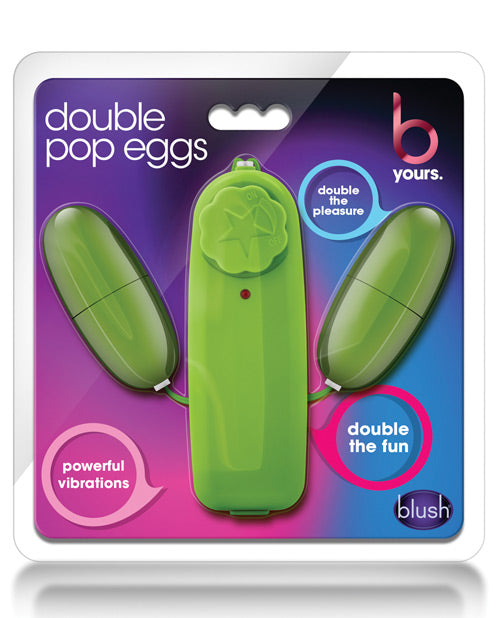 Blush B Yours Double Pop Eggs - Lime Green Stress Relief Toys for Adults & Kids | Perfect for Anxiety Relief, Office Desk Decor, and Party Favors